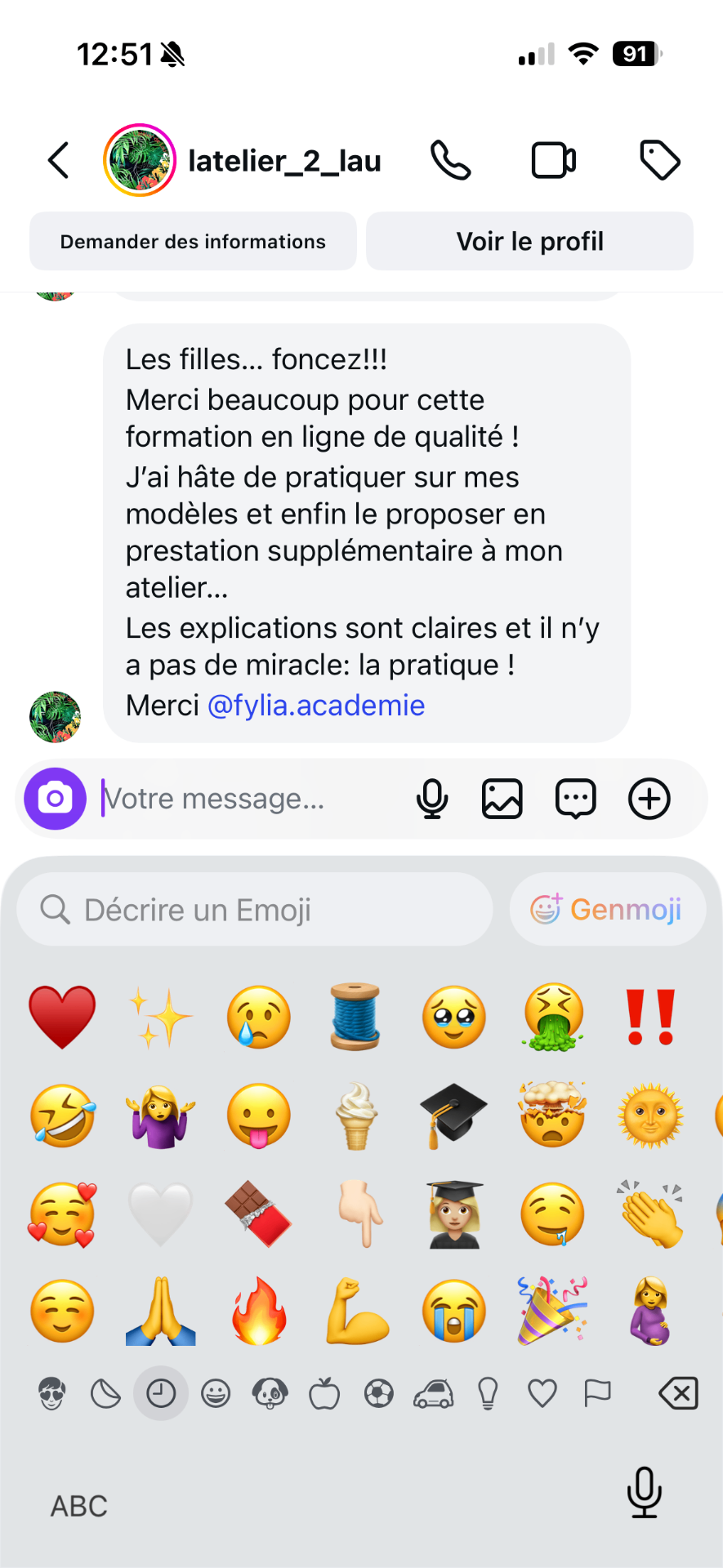 Retour d'expérience de Laurence sur la formation à la technique du fil